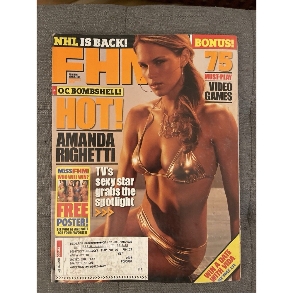 November 2005 FHM Magazine: AMANDA RIGHETTI / w/ Miss FHM Poster /MEGAN FOX
